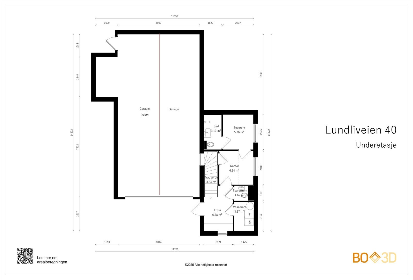 Plantegning underetasje Galleribilde