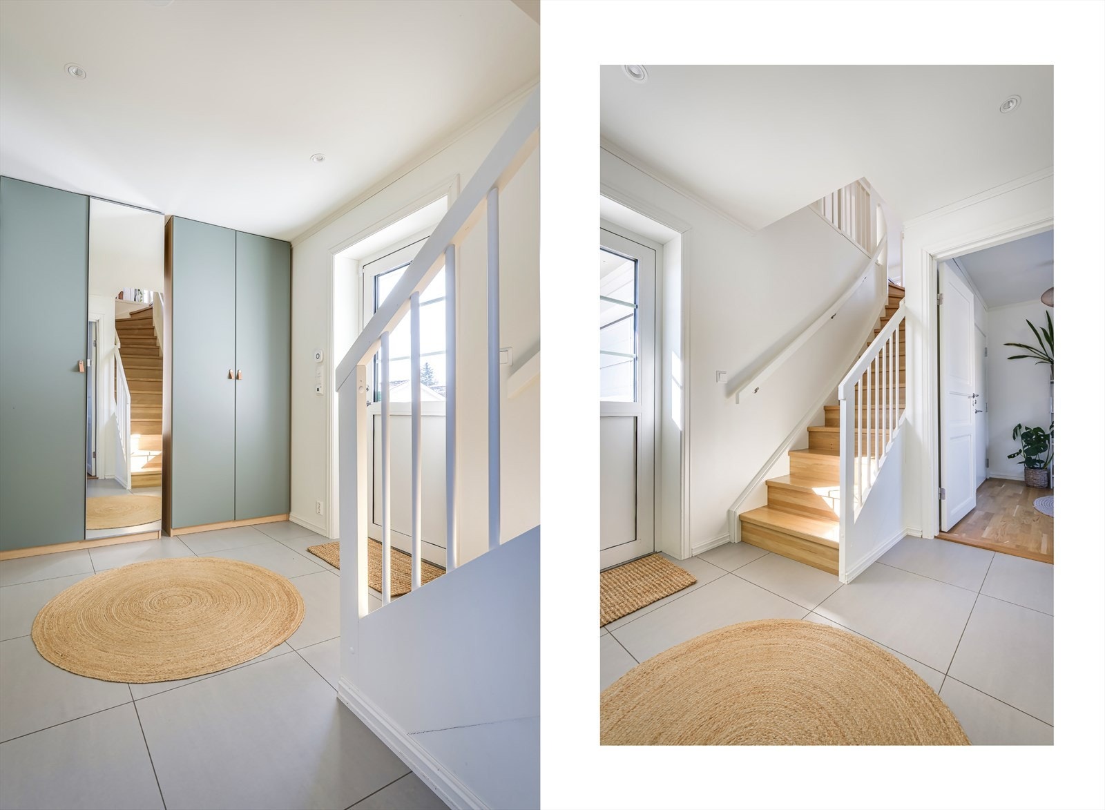 Svært innbyende entré med praktisk flislagt gulv og stor garderobeløsning. Galleribilde