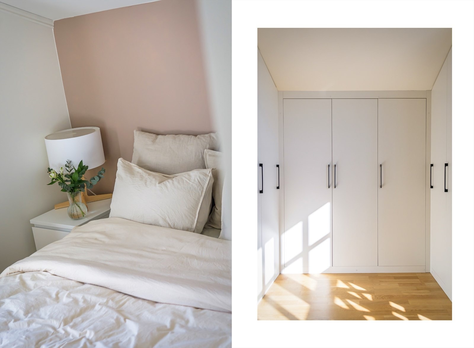 Svært god oppbevaringsplass i plassbygd garderobeskap. Galleribilde