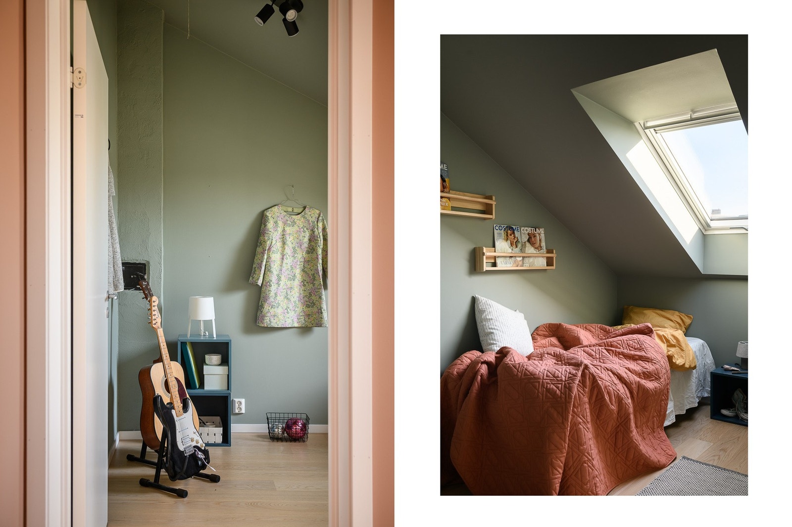 Hjemmet er gjennomgående malt i duse behagelige toner. Galleribilde