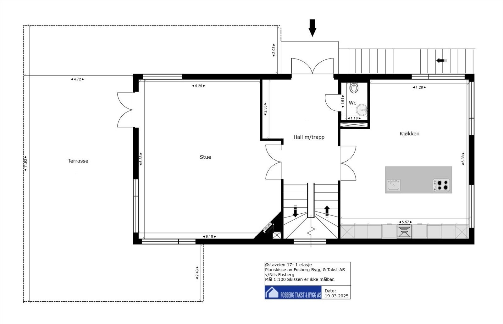 Planløsning 1. etasje Galleribilde