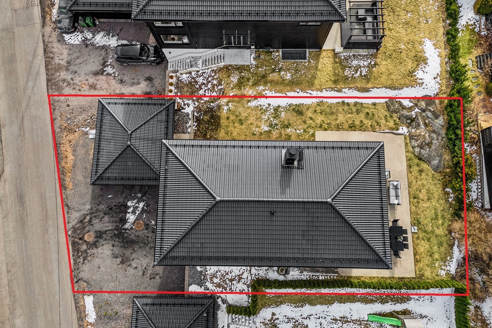 Østaveien 17 - Omtrentlig omriss av tomten. Galleribilde