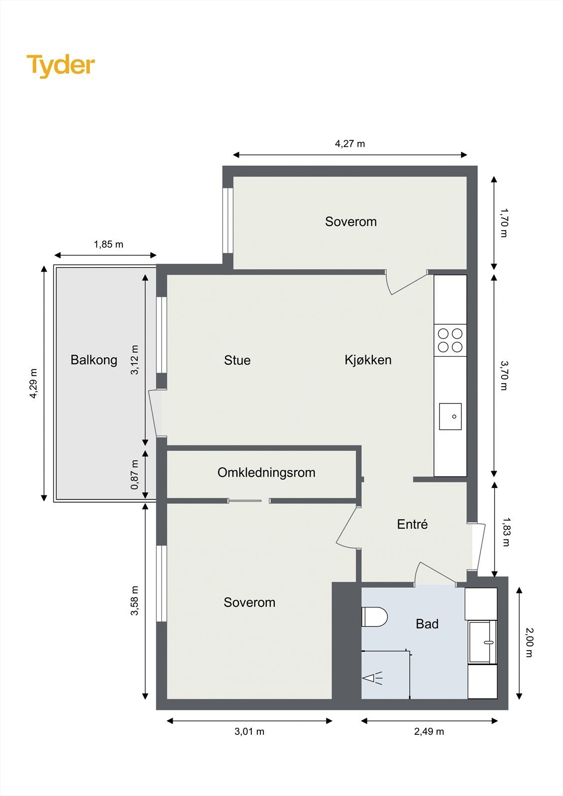 - Boligen disponerer en egen separat kjellerbod på 5,4 m² med medfølgende garasjeplass rett utenfor - Galleribilde
