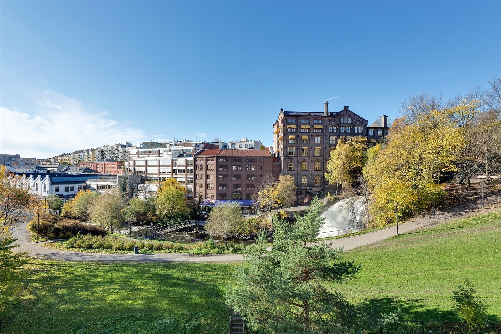 Kort vei til flotte turmuligheter i begge retninger langs Akerselva. Galleribilde
