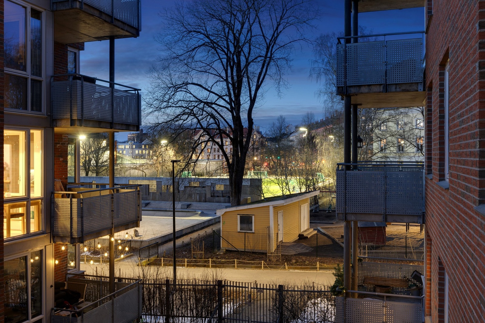 Utsikt fra balkongen Galleribilde