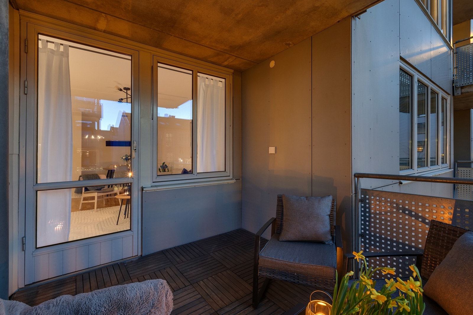 Balkongen er på ca. 7 kvm Galleribilde