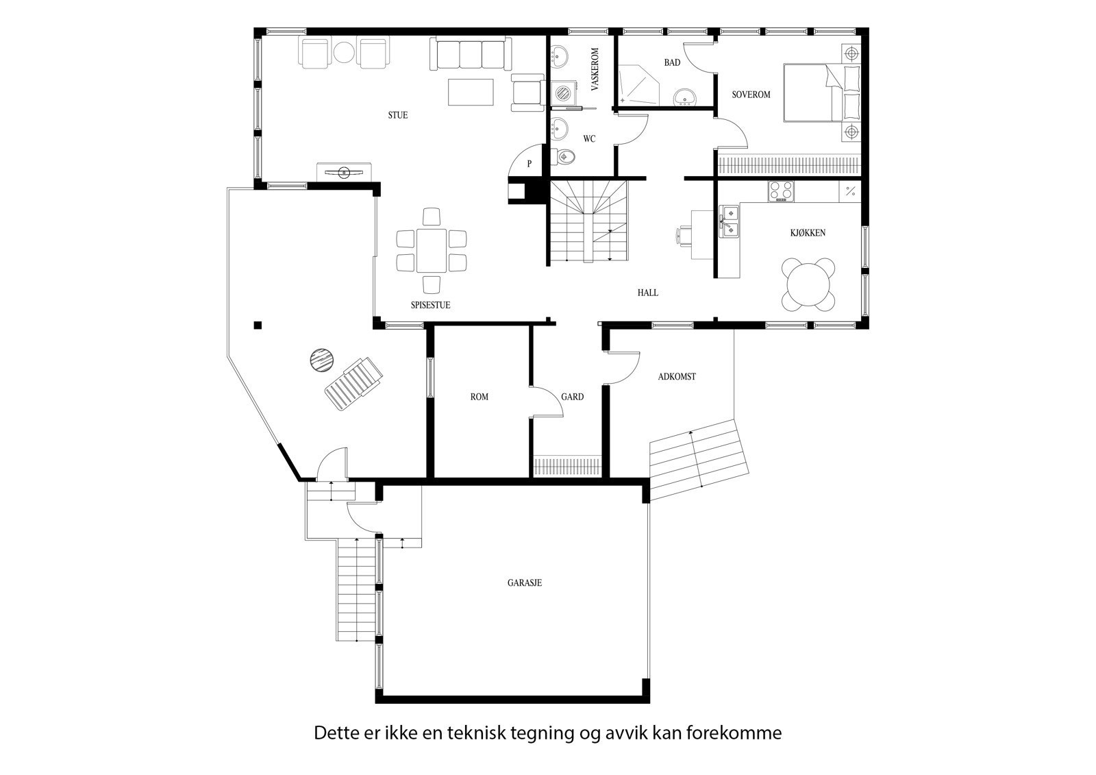 Plantegning hovedplan Galleribilde