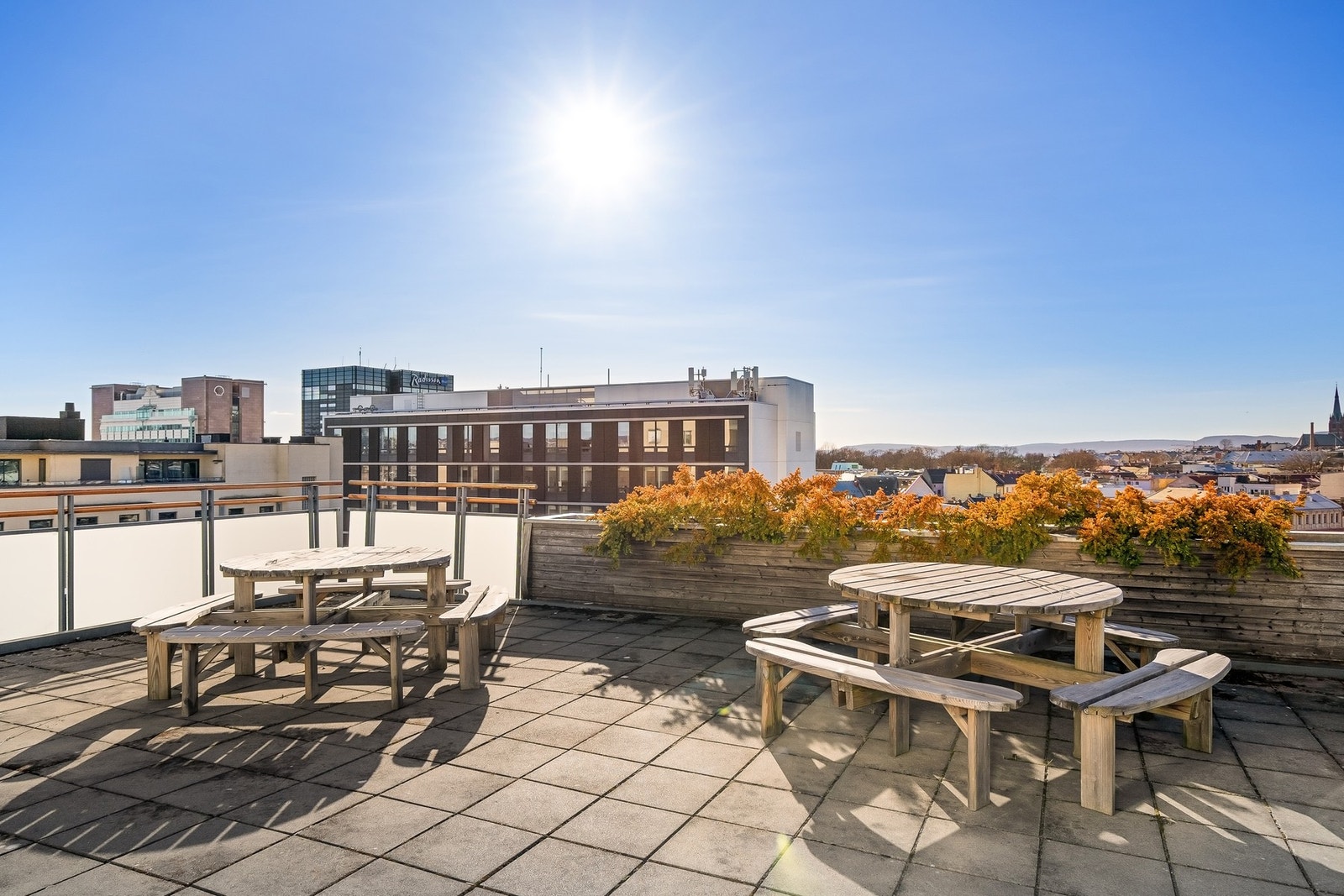 Nydelig felles takterrasse. Galleribilde