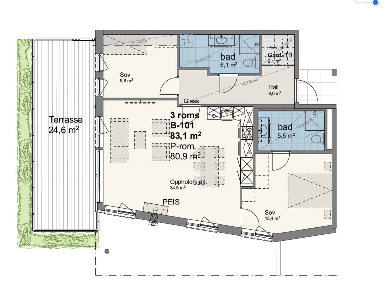 Plantegning Galleribilde