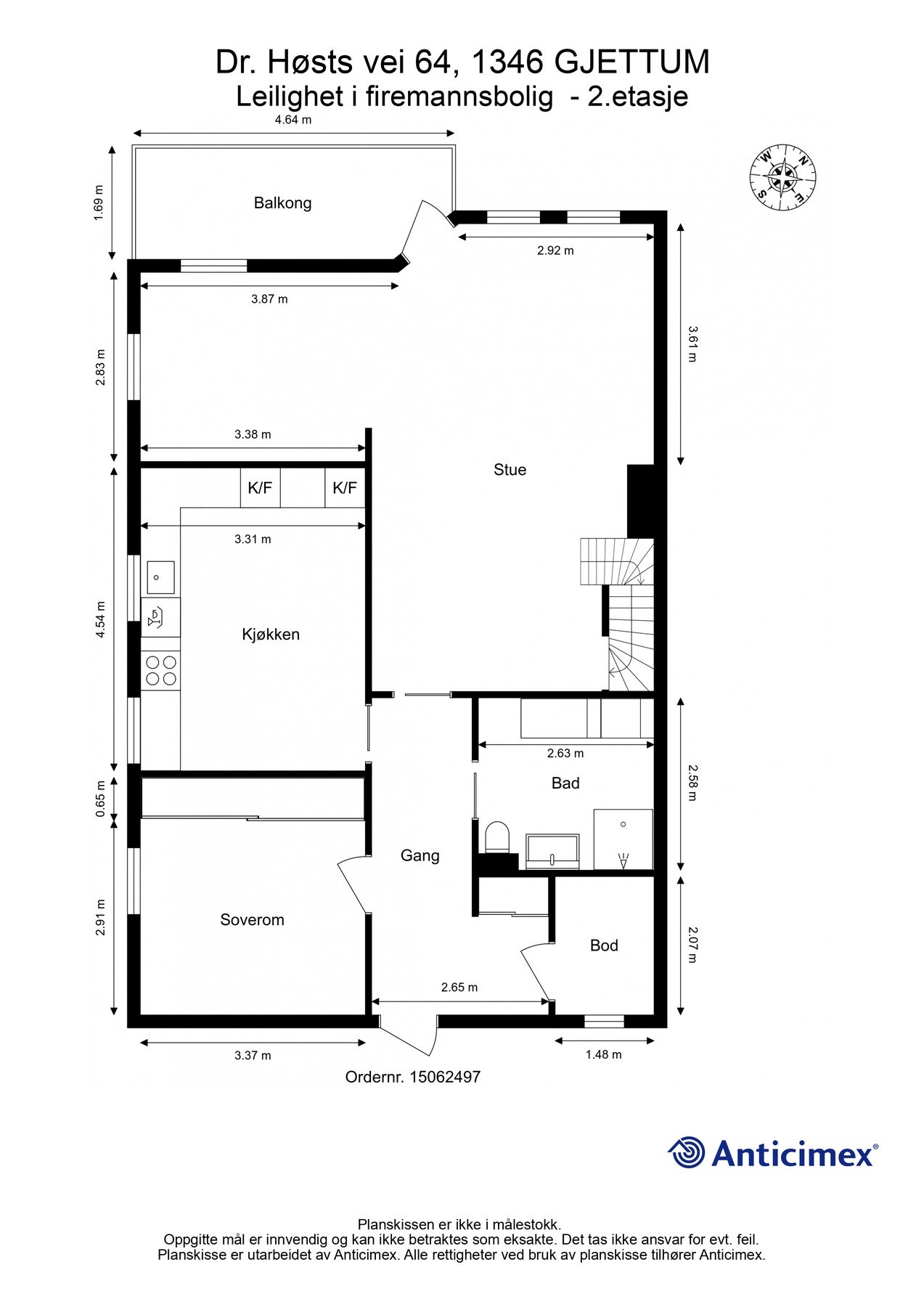 Plantegning 2. etasje Galleribilde