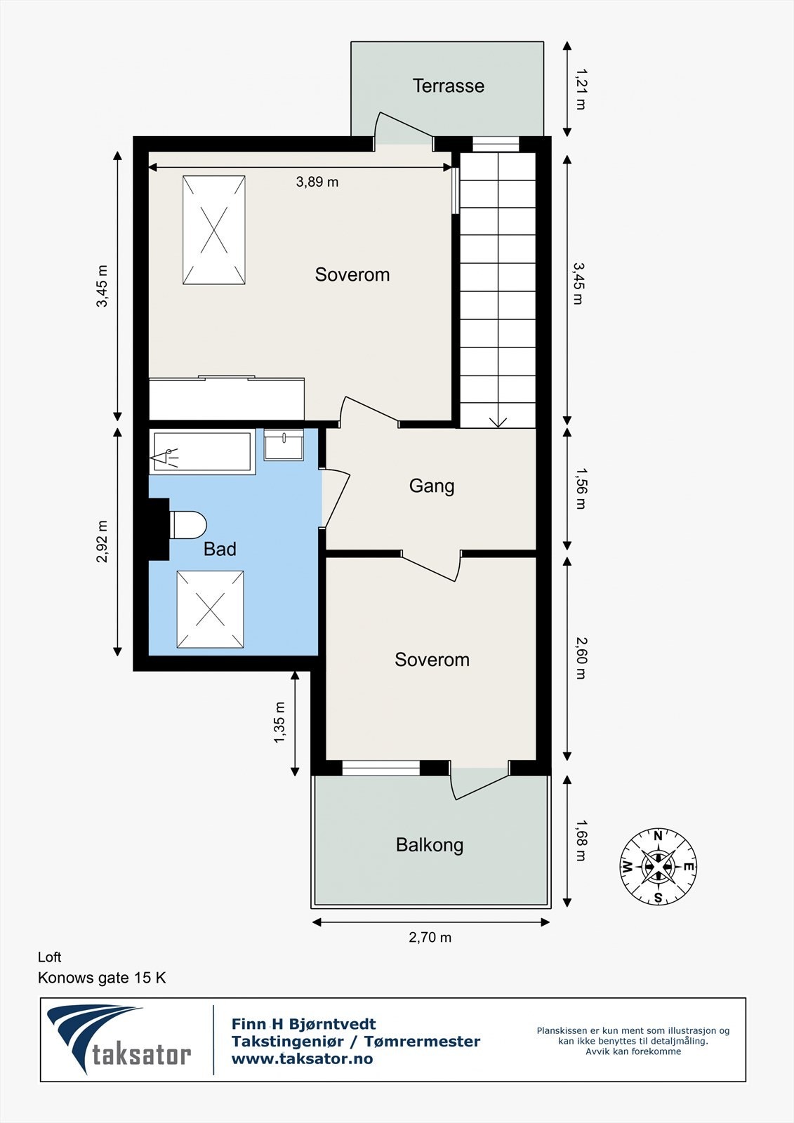 Plantegning loft Galleribilde