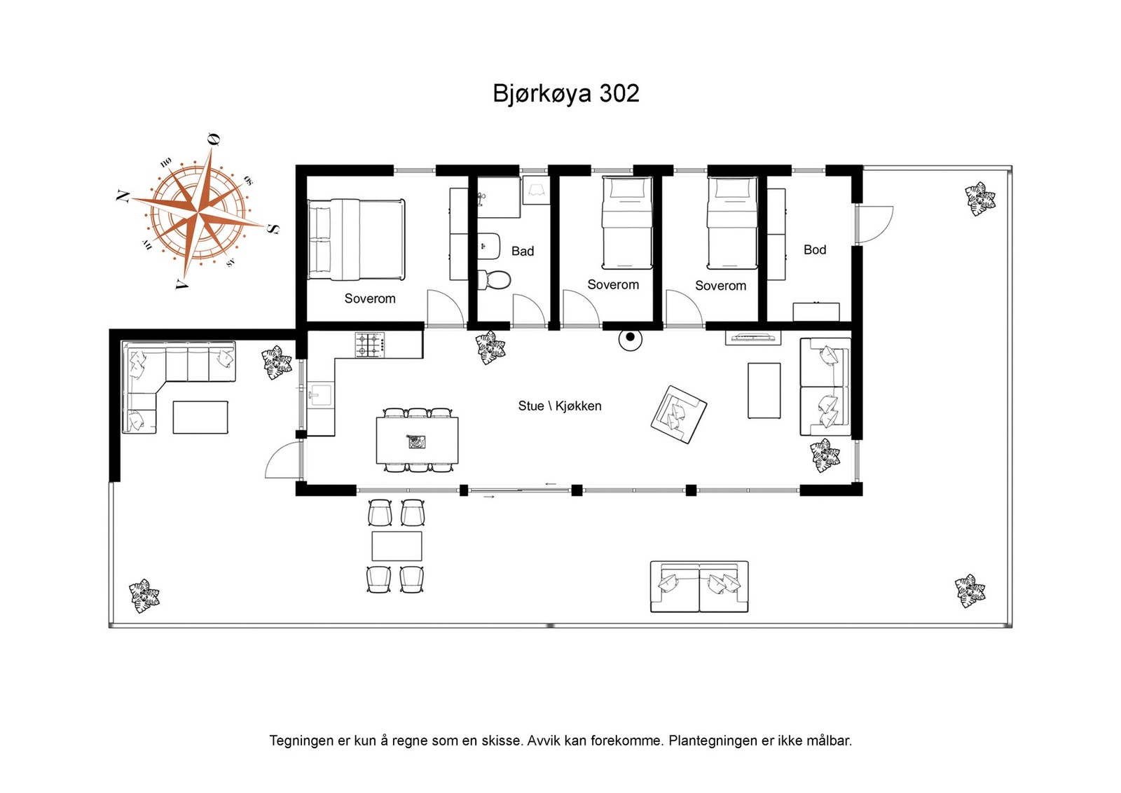 Plantegning hytta Galleribilde