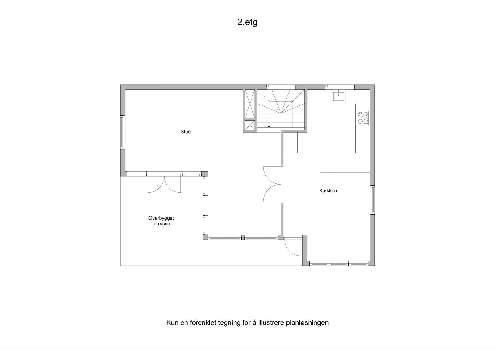 Plantegning 2. etasje. Galleribilde