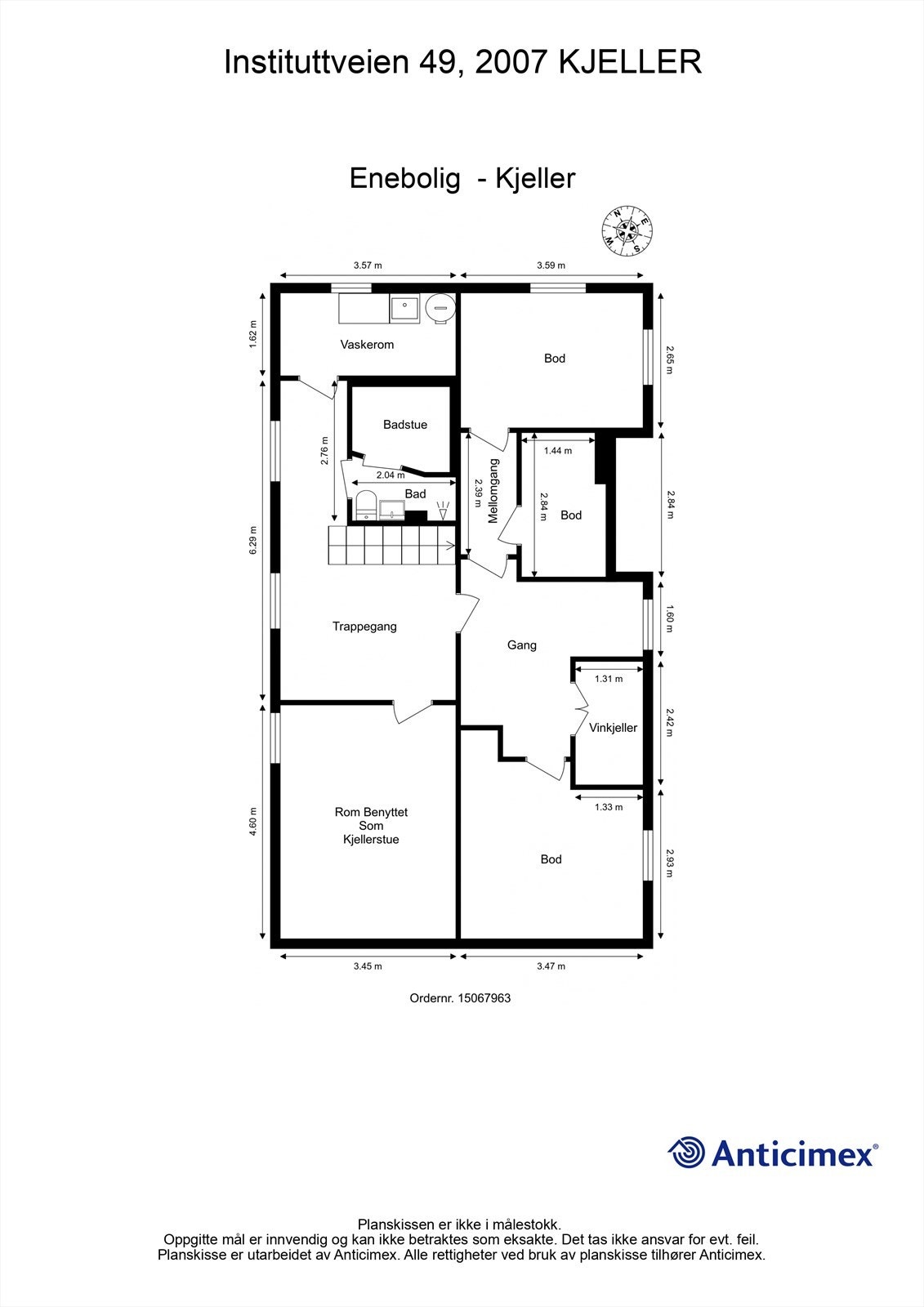 Plantegning- Kjeller. Galleribilde