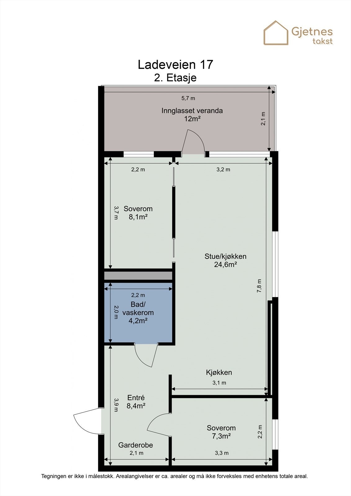 Planskisse 2. etasje Galleribilde