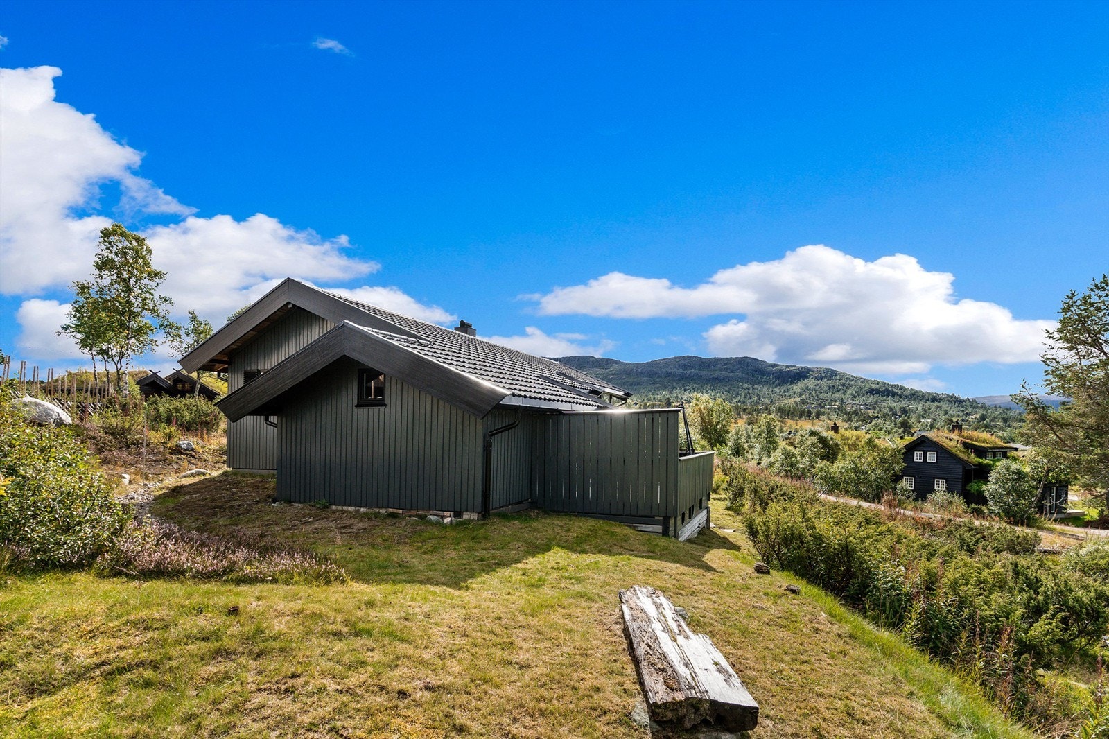 Hytten med tilbygget. Galleribilde