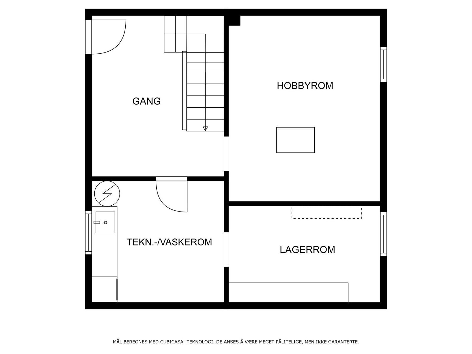 Plantegning kjeller Galleribilde