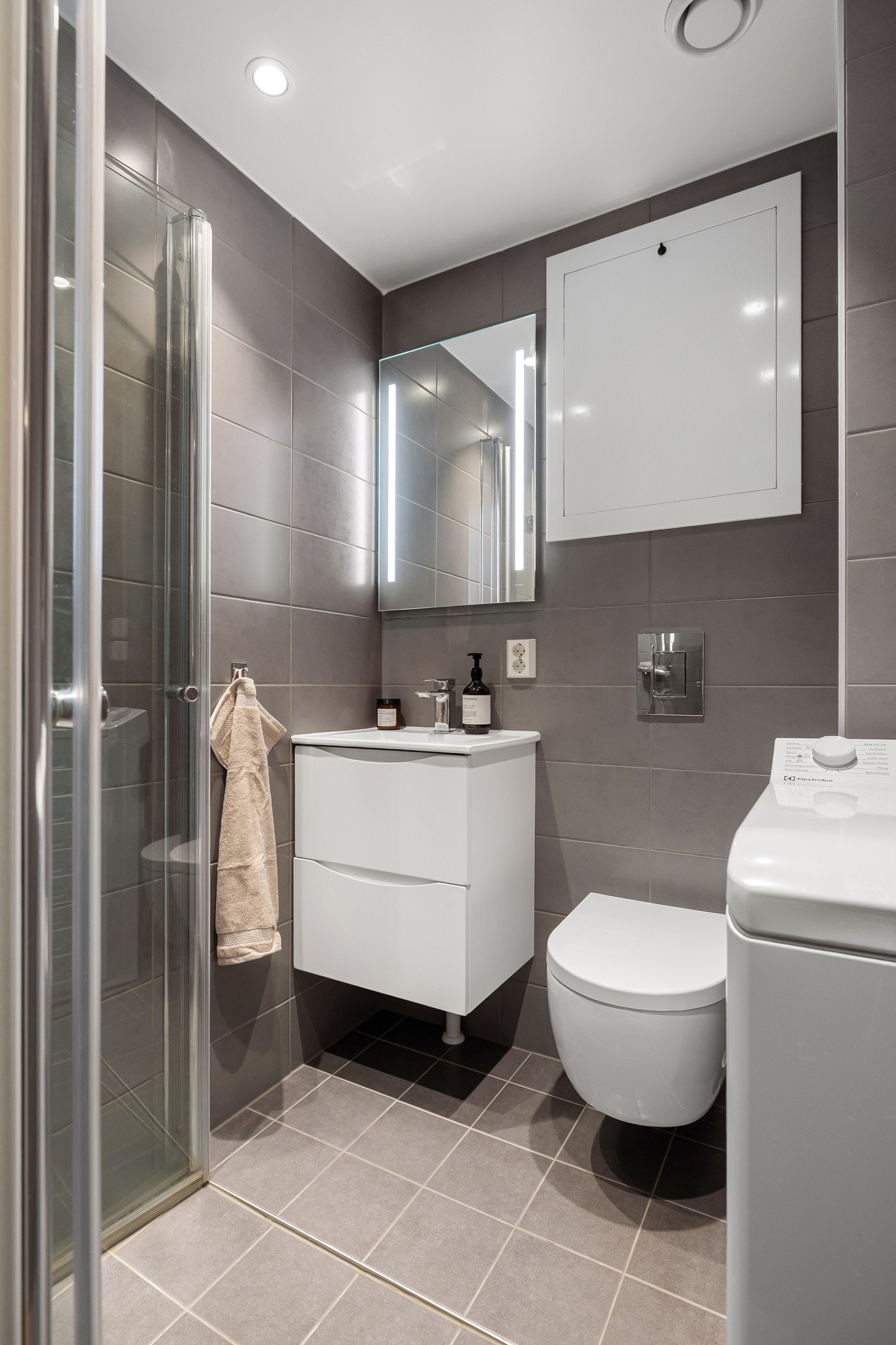 Det flotte badet ble pusset opp i 2022 i regi av borettslaget. Galleribilde