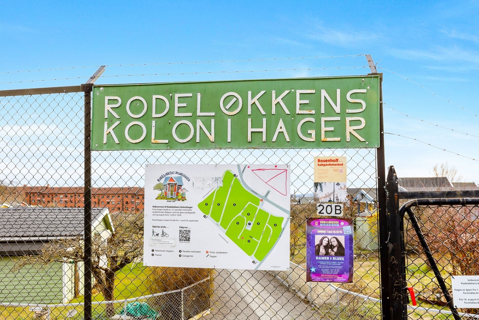 En liten spasertur tar deg ned til Rodeløkka med kolonihager og sjarmerende trehusbebyggelse. Galleribilde