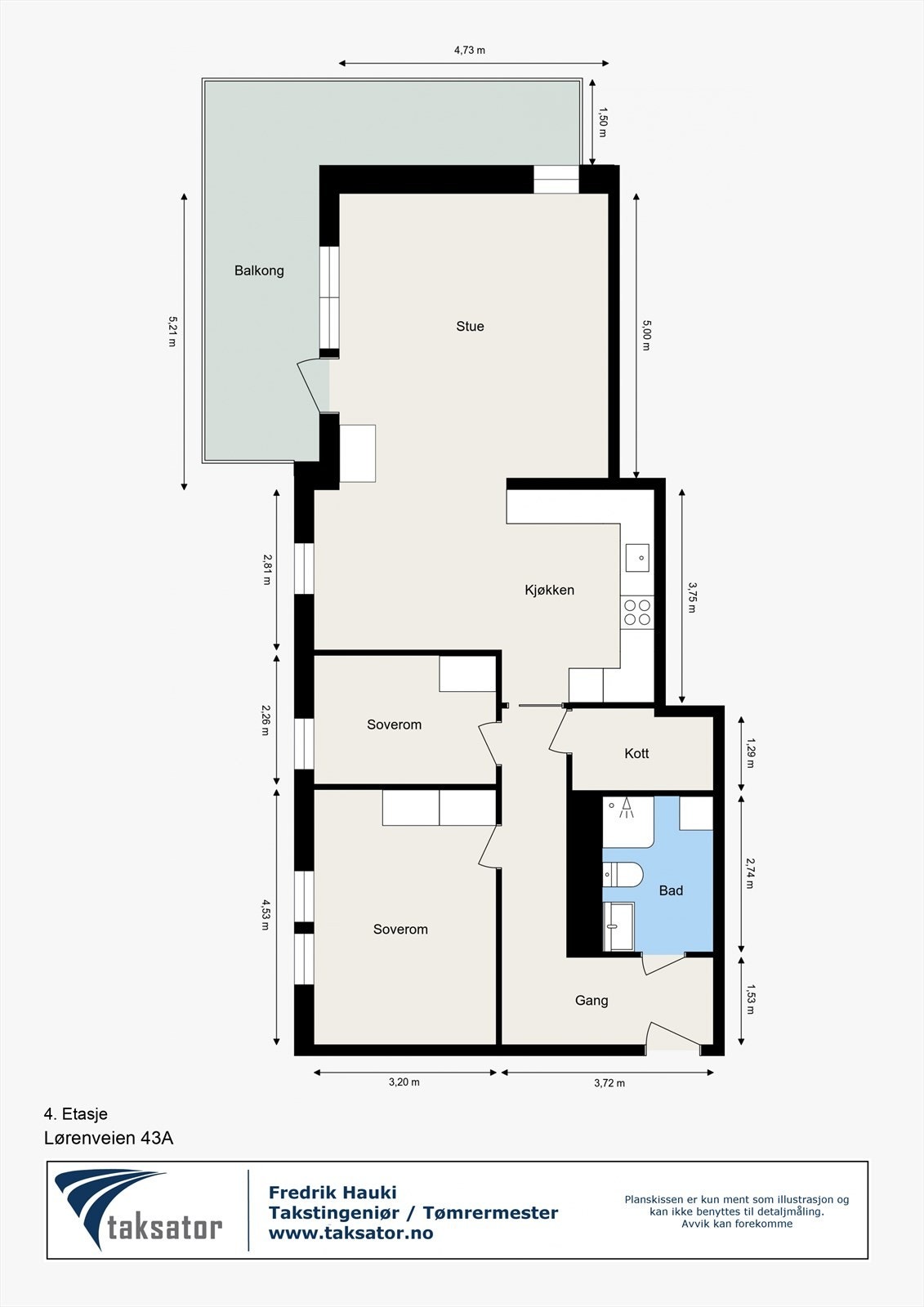 Lørenveien 43A - 4. Etasje! Galleribilde