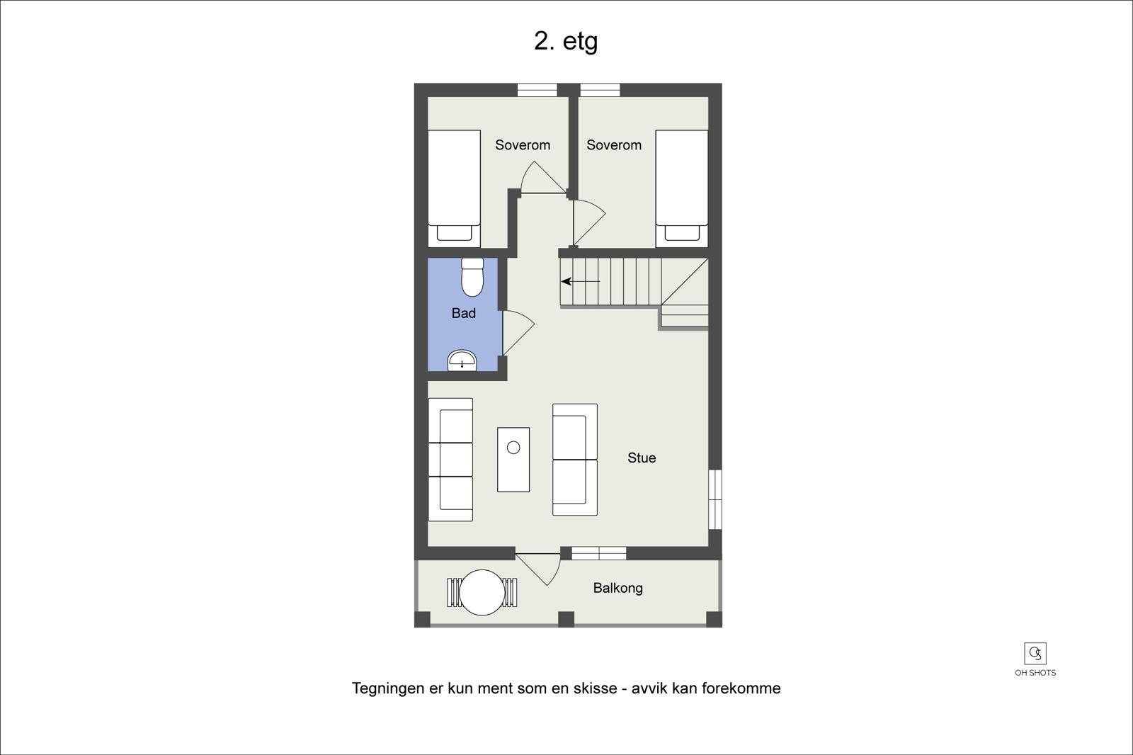Plantegning 2. etg Galleribilde