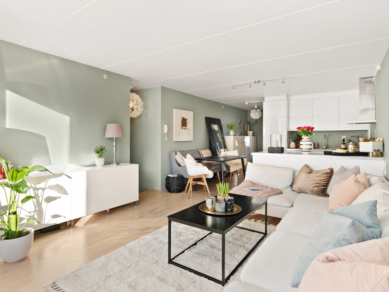 Romslig stue med god plass til familie og venner. Galleribilde