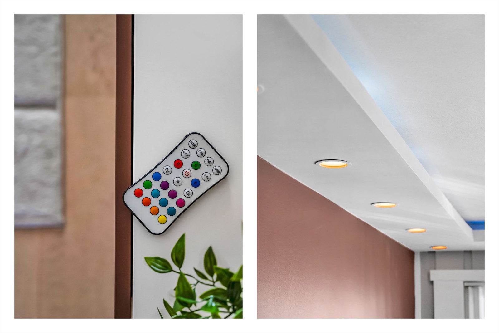 LED-lys med fjernkontroll gir muligheter for å skape flere stemninger i stuen. Galleribilde