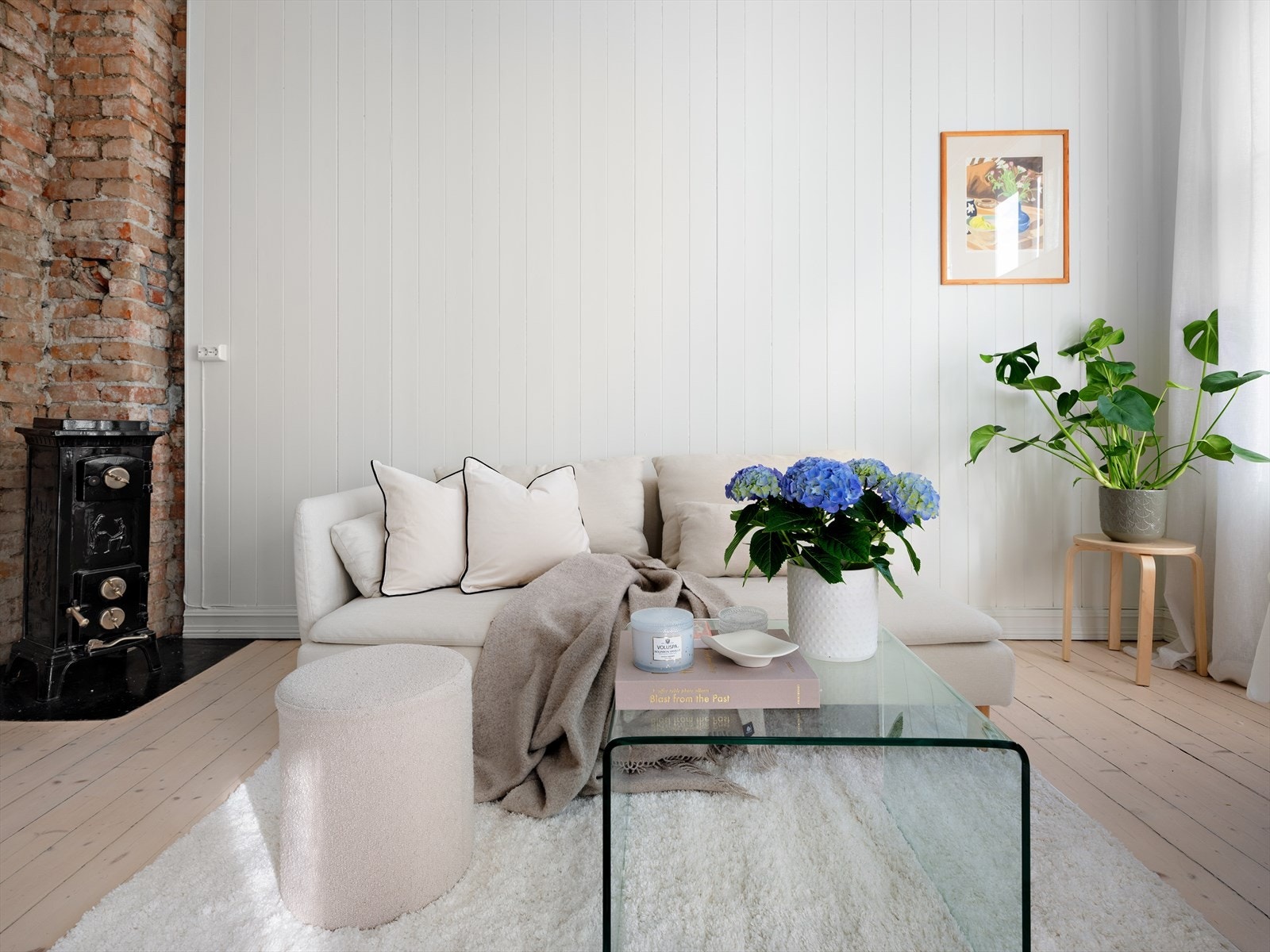 De fine tregulvene og den originale teglsteinsveggen vil nok også begeistre deg. Galleribilde