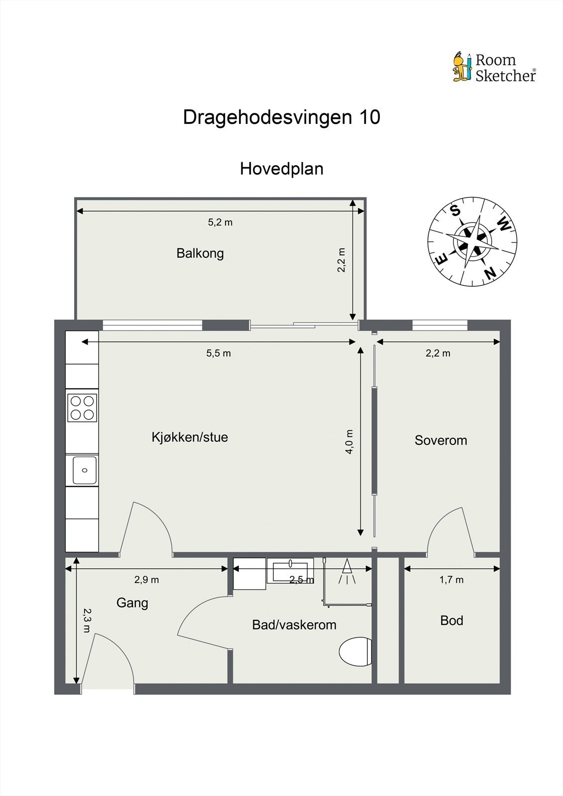 Plantegning 5. etasje Galleribilde