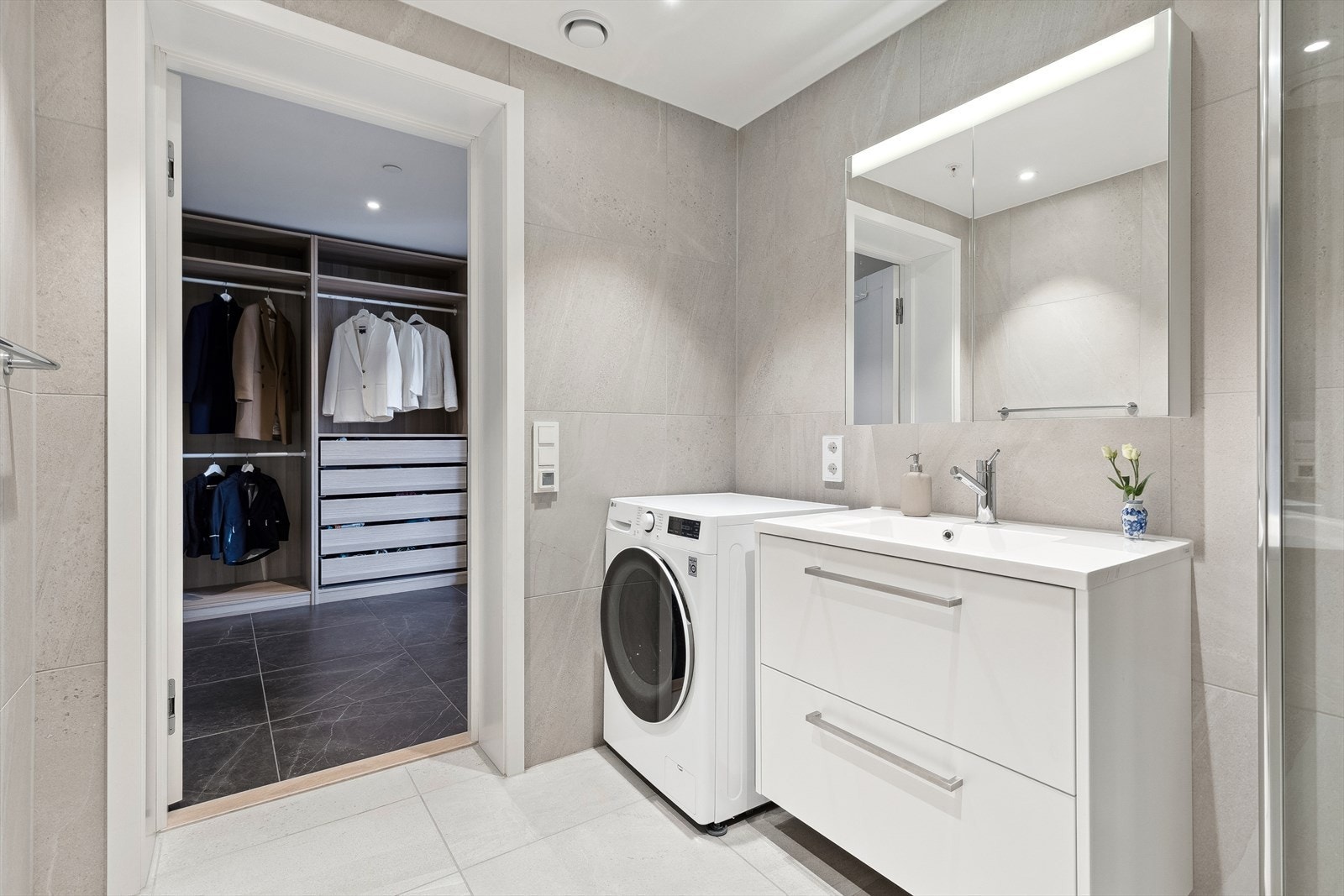 Det er også opplegg for vaskemaskin. Galleribilde