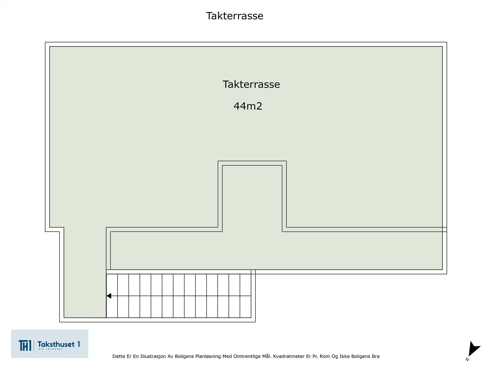 Plantegning - Takterrasse Galleribilde
