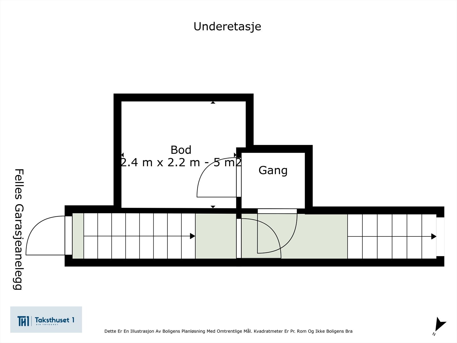 Plantegning - Adkomst garasje Galleribilde