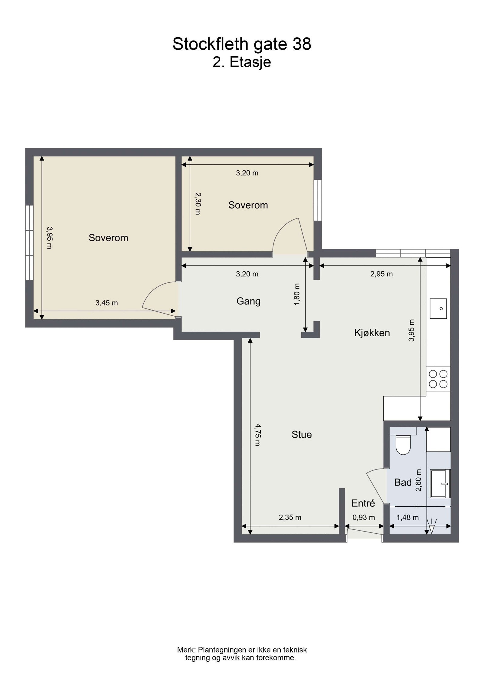 Plantegning. I tillegg medfølger bod i kjeller på 8 kvm. Galleribilde