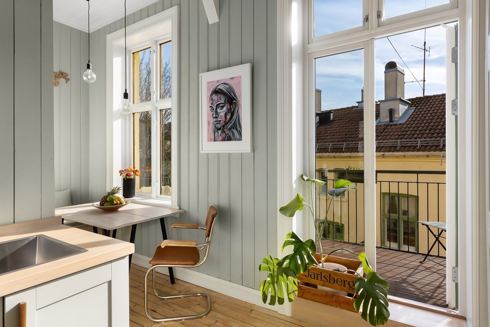 Her bor du tilbaketrukket i indre gård. Galleribilde