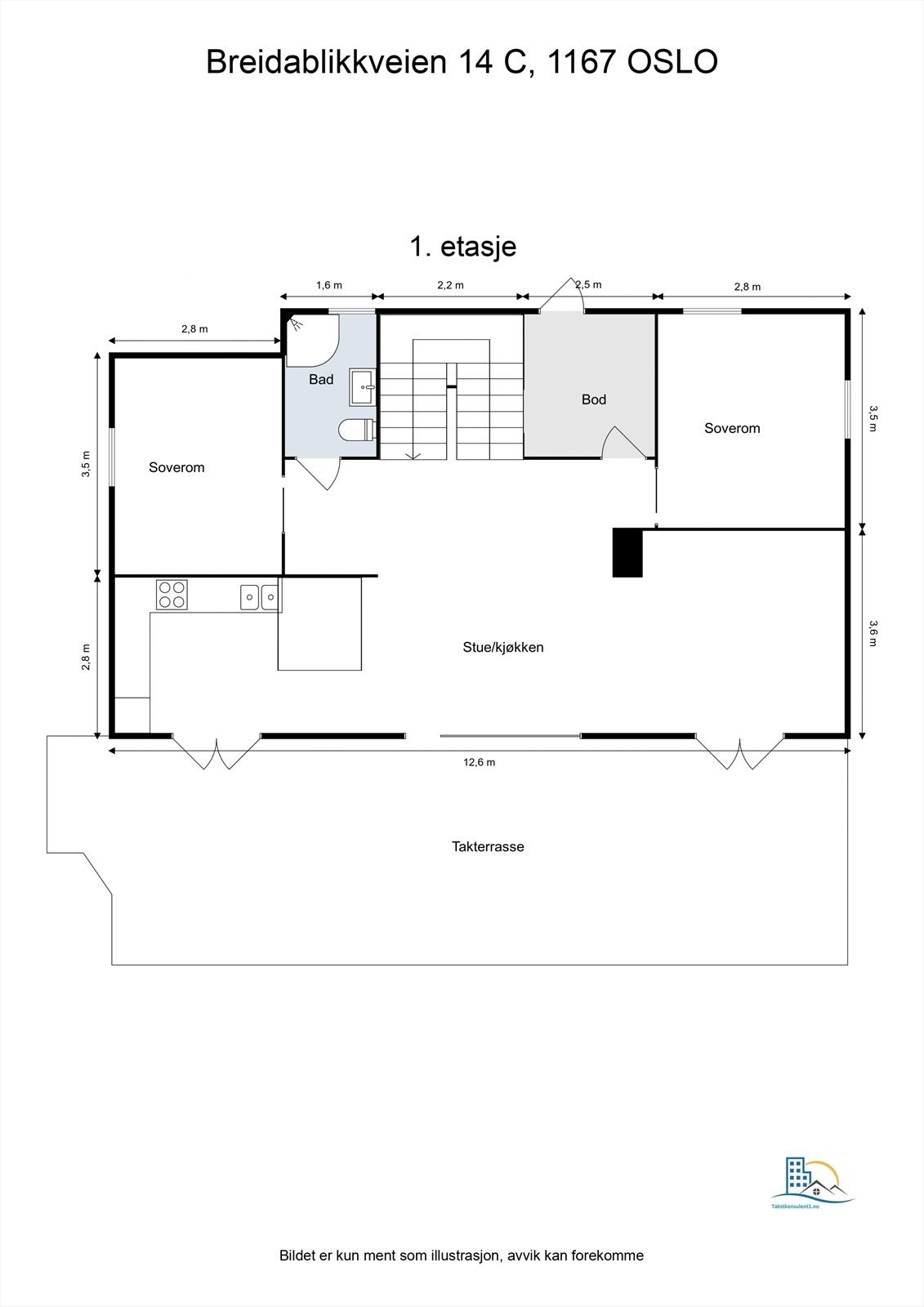 Plantegning 1. etasje Galleribilde