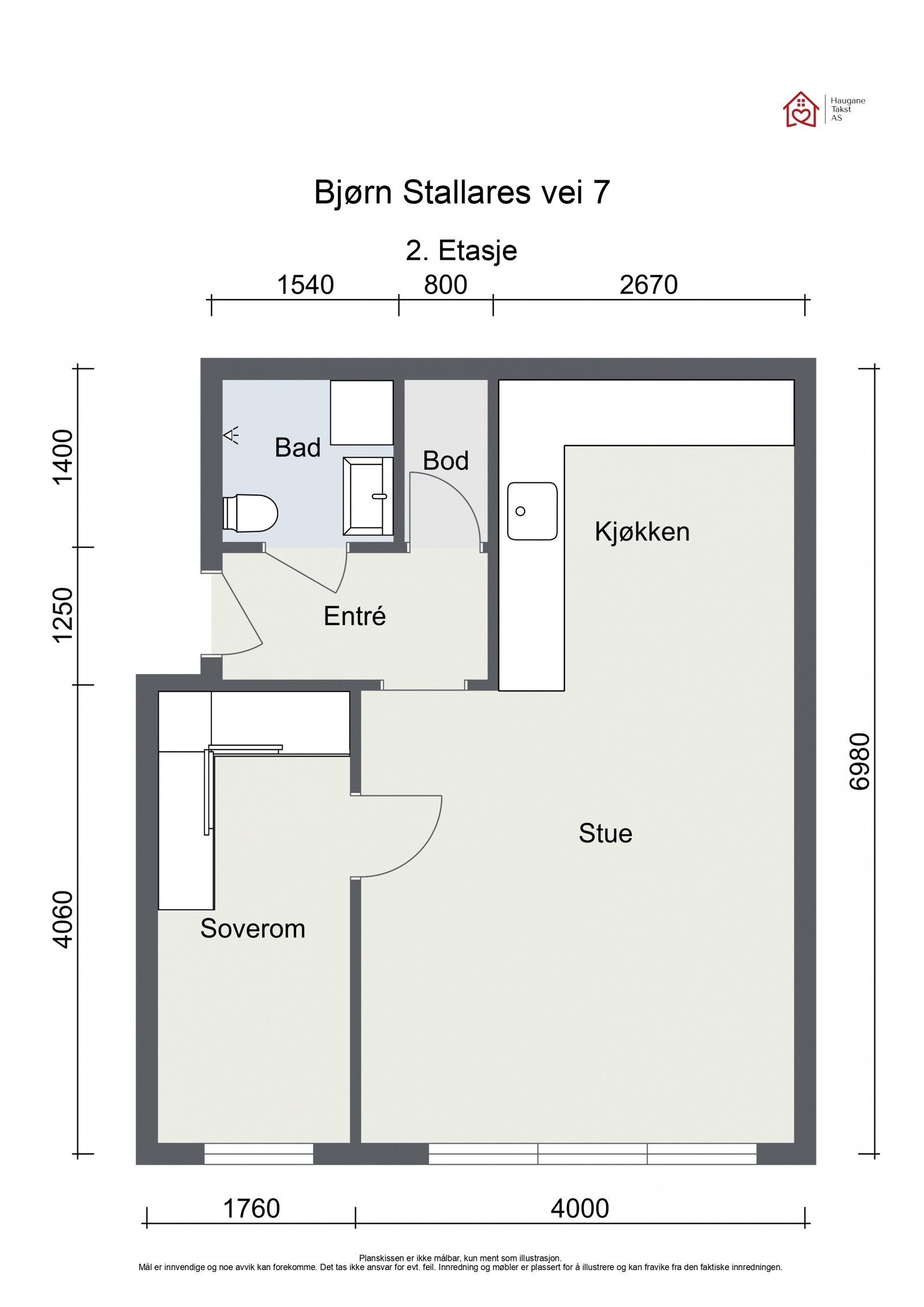Plantegning 2. etasje Galleribilde