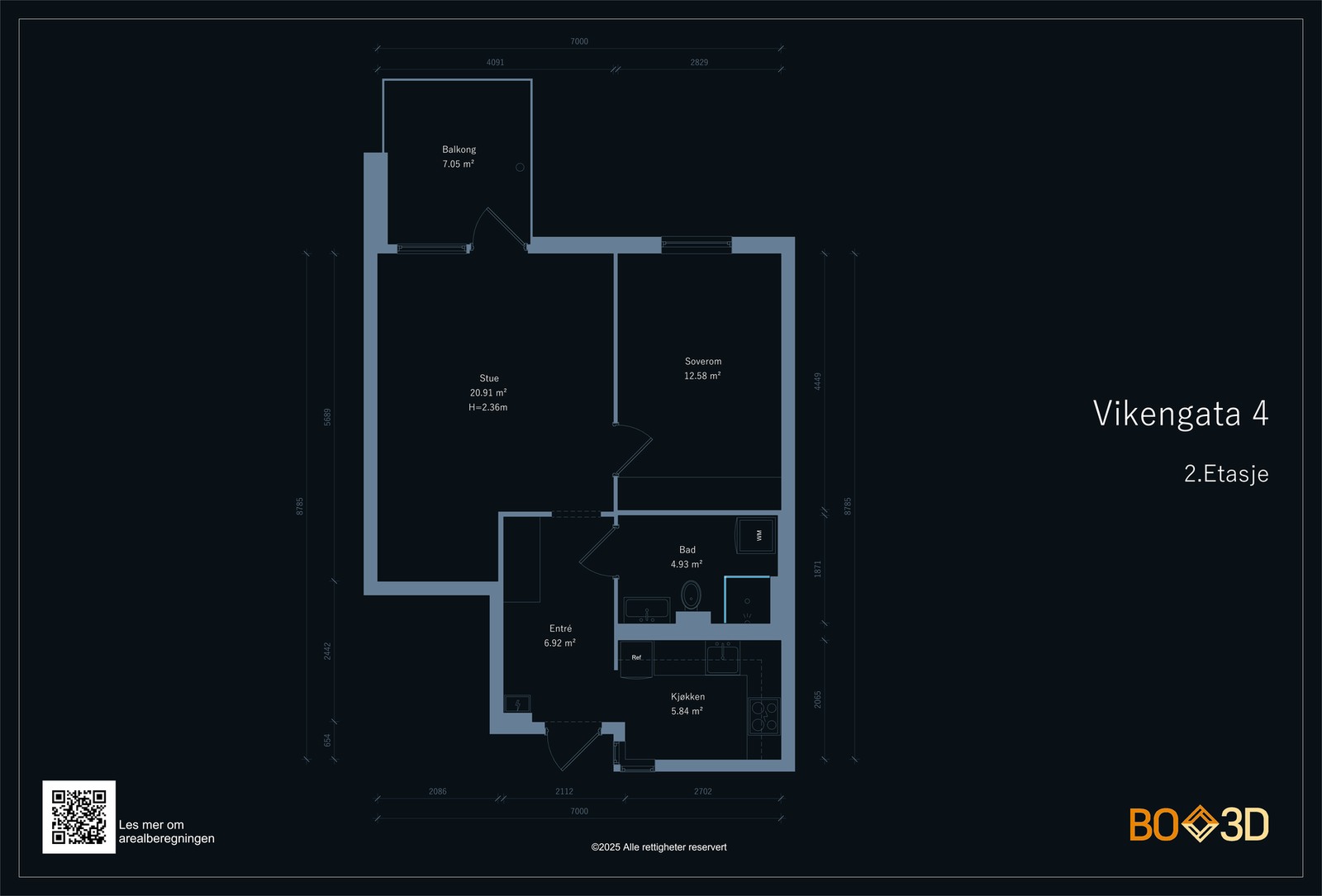 Plantegning - Vikengata 4 Galleribilde