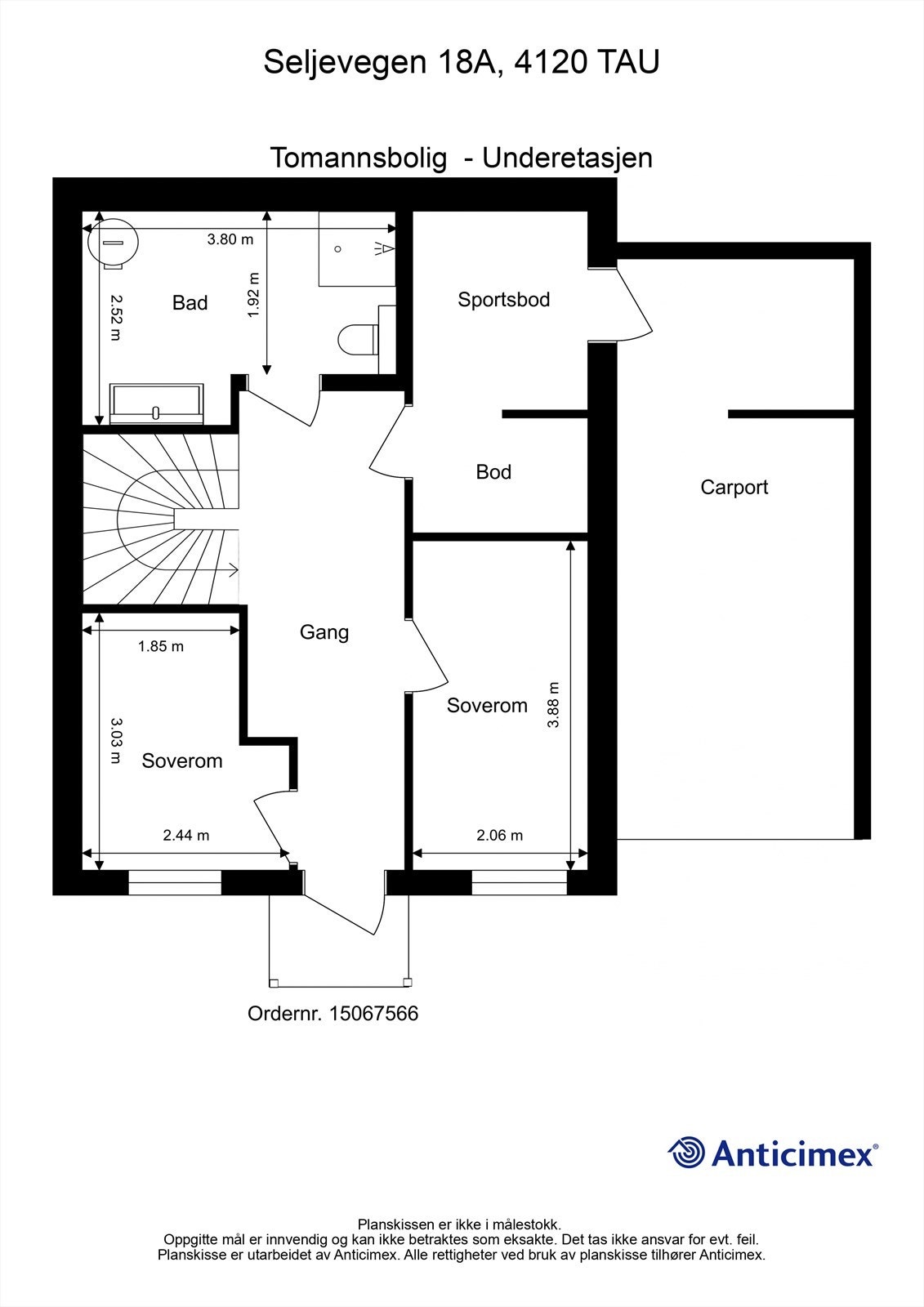 Plantegning underetasje. Galleribilde