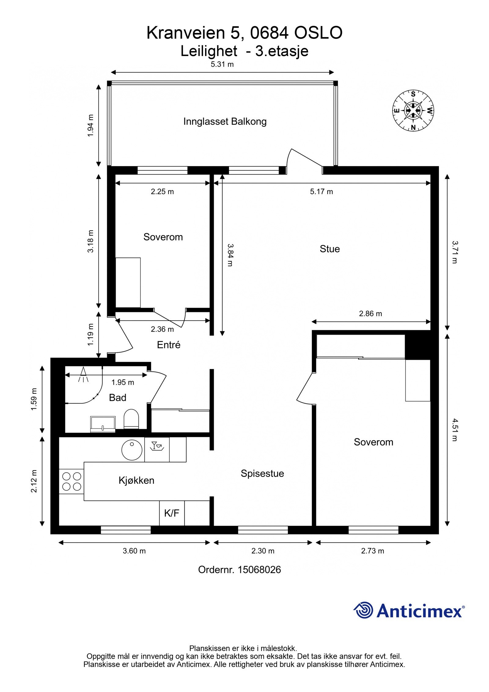 Plantegning-20092307-Leilighet - 3.etasje Galleribilde