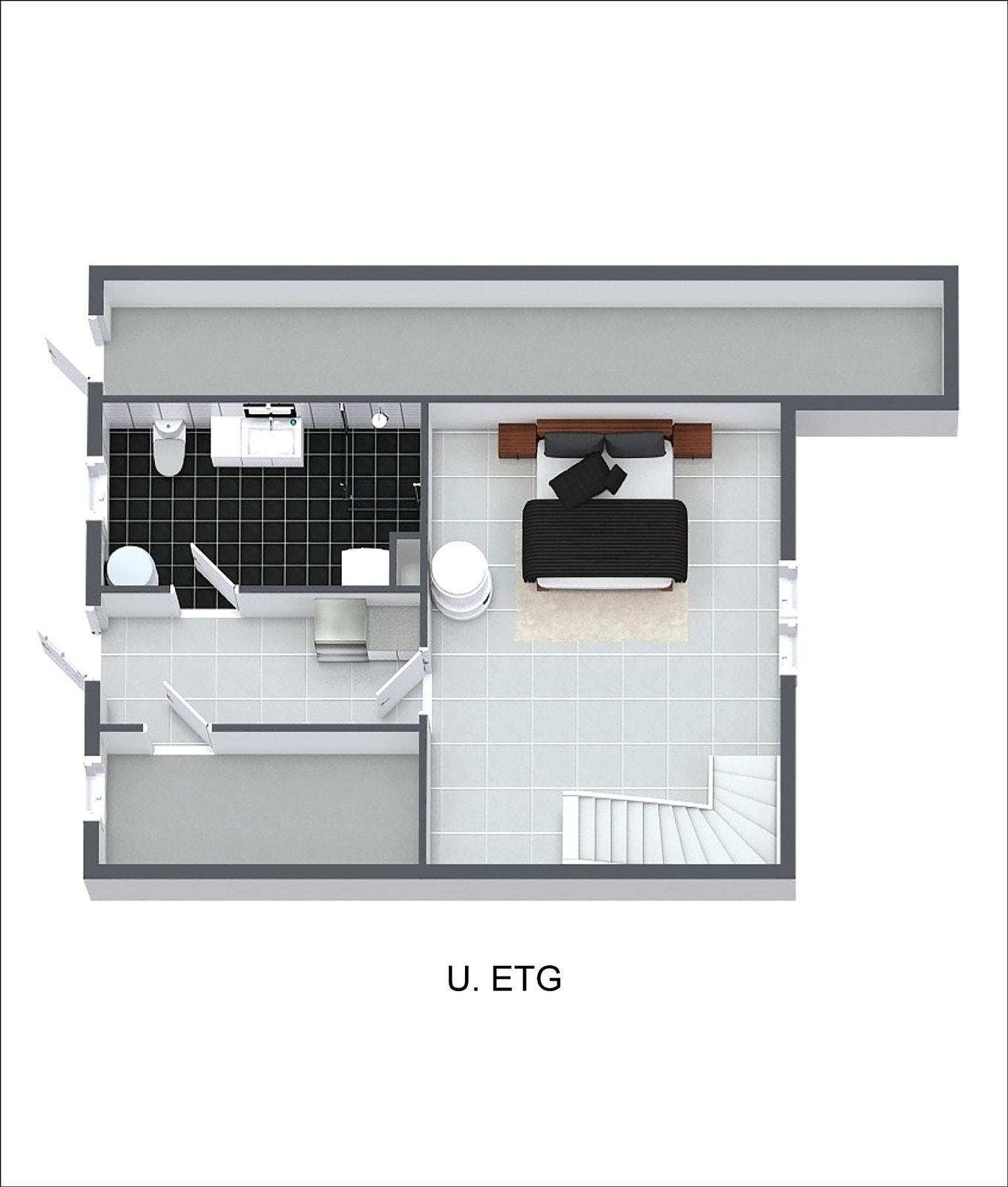 3D planskisse underetasje Galleribilde