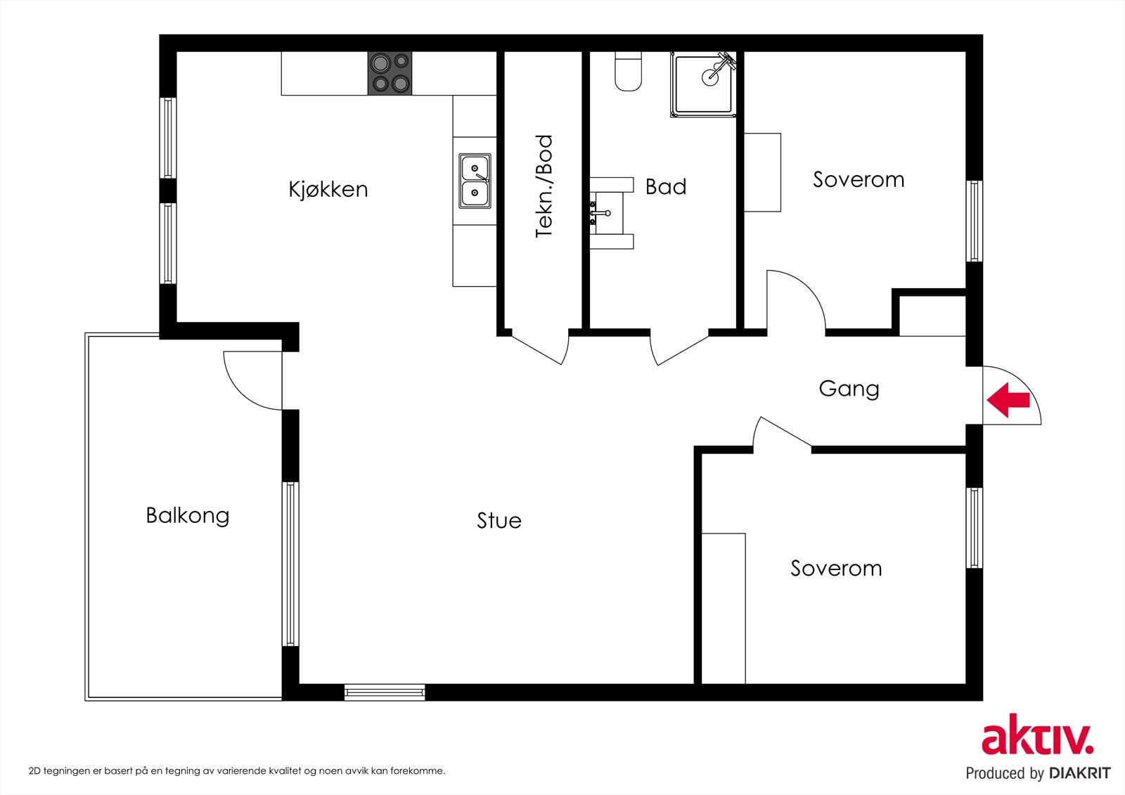 2D plantegning Galleribilde