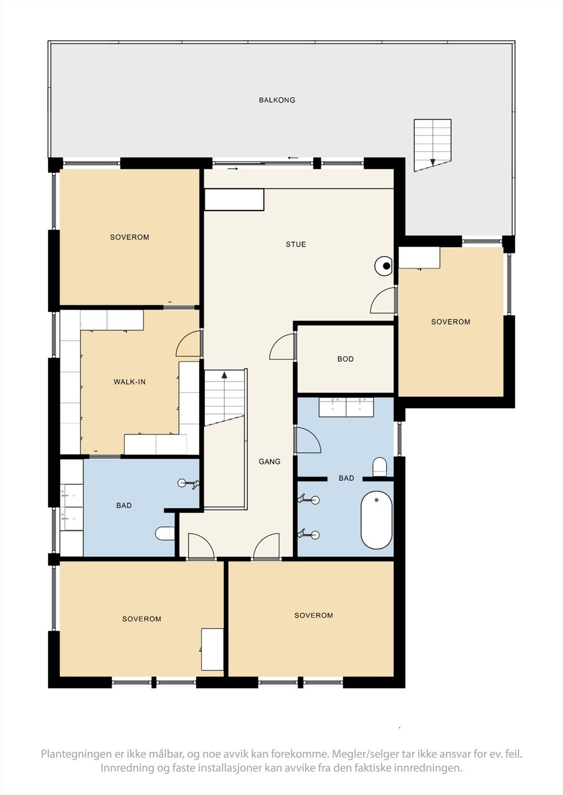 Plantegning 2. etasje Galleribilde