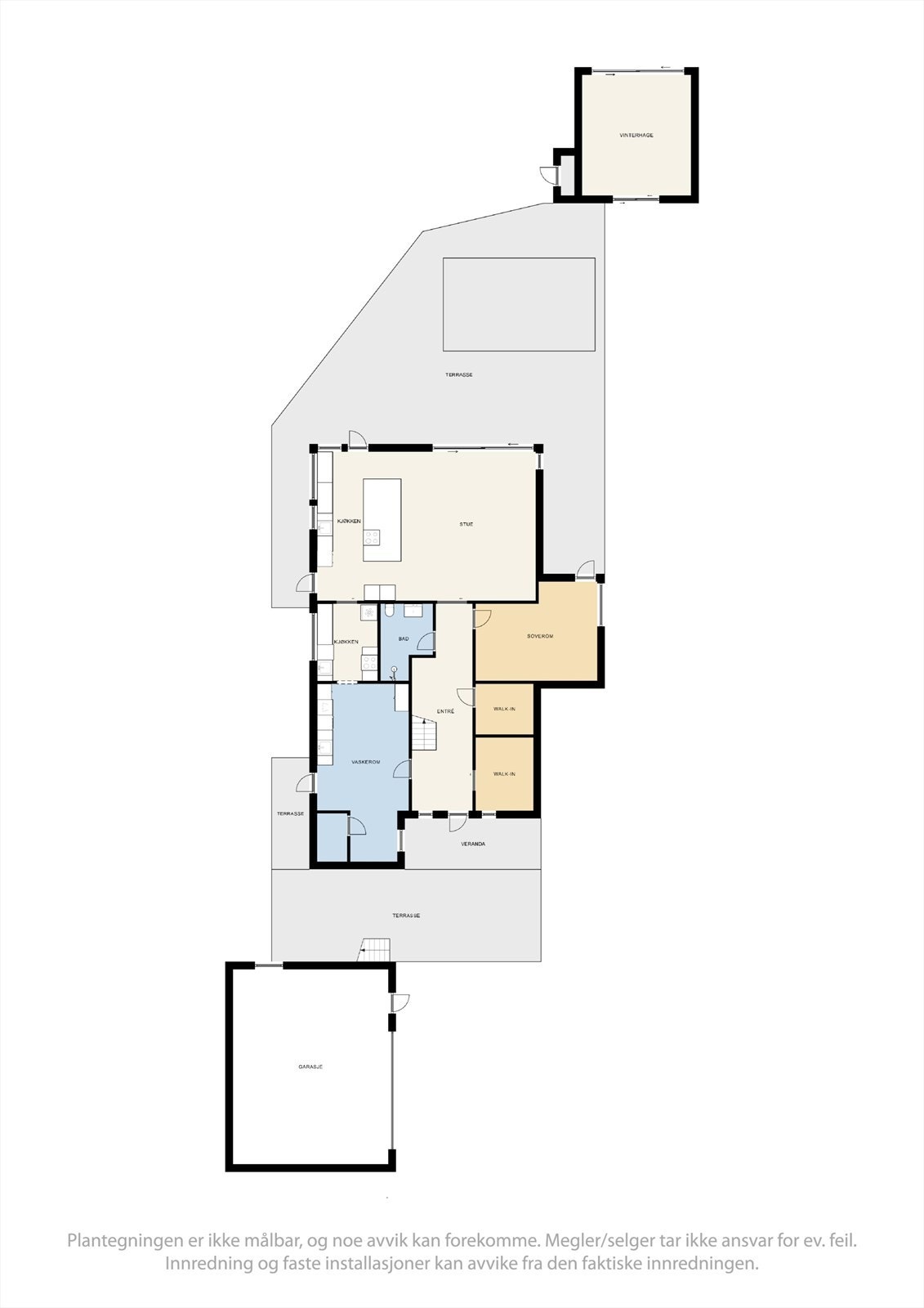 Plantegning 1. etasje Galleribilde