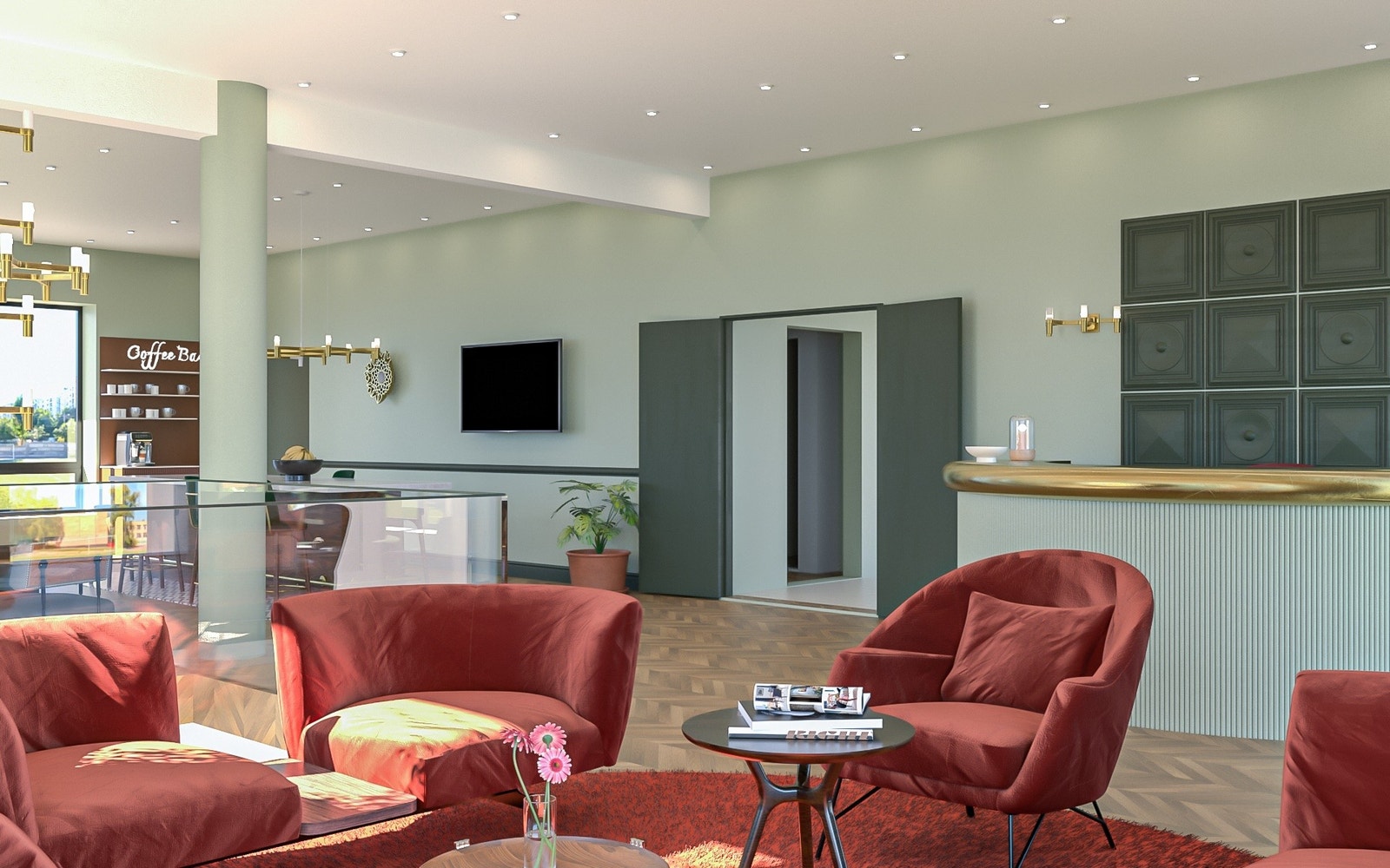 Illustrasjon resepsjon Galleribilde