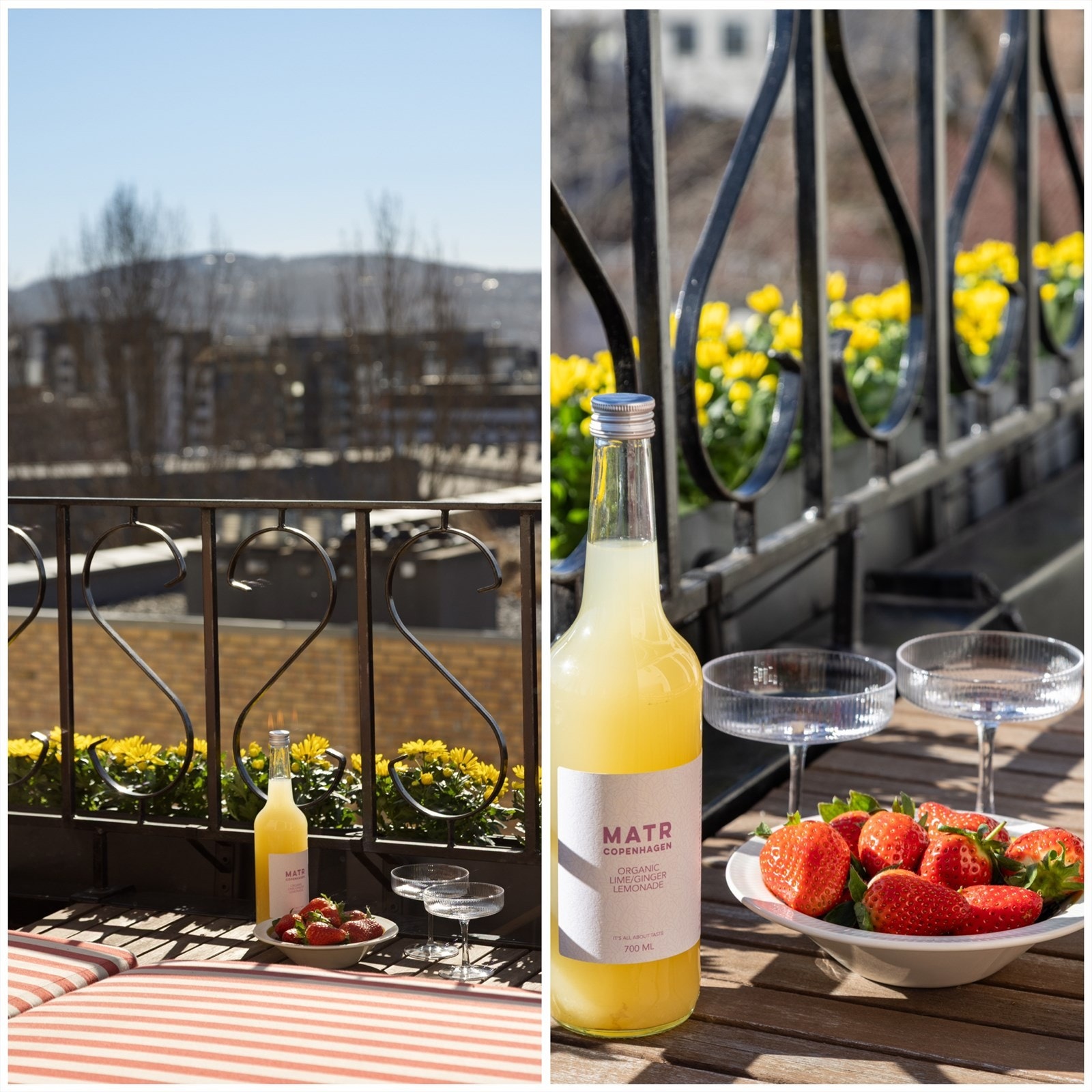 Sydvendt takterrasse på 8 kvm med gode solforhold. Galleribilde