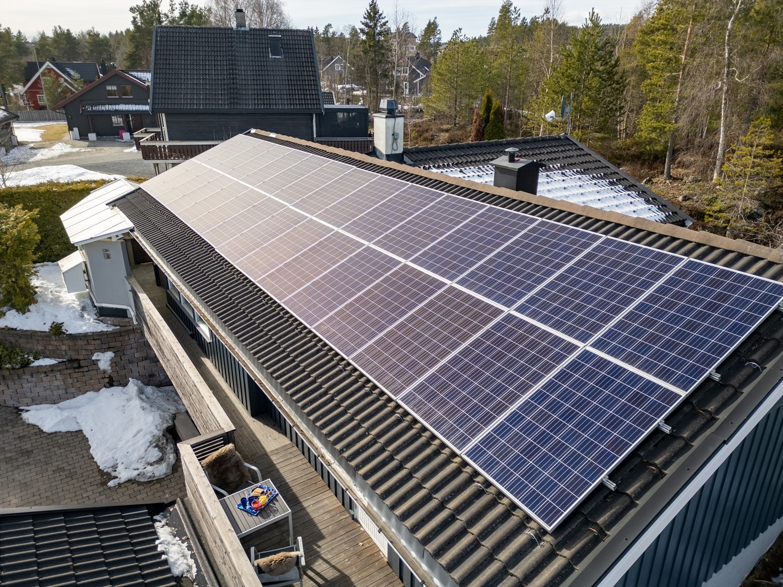 Årlig produksjon fra solcelleanlegget er på ca. 7000 kWh Galleribilde