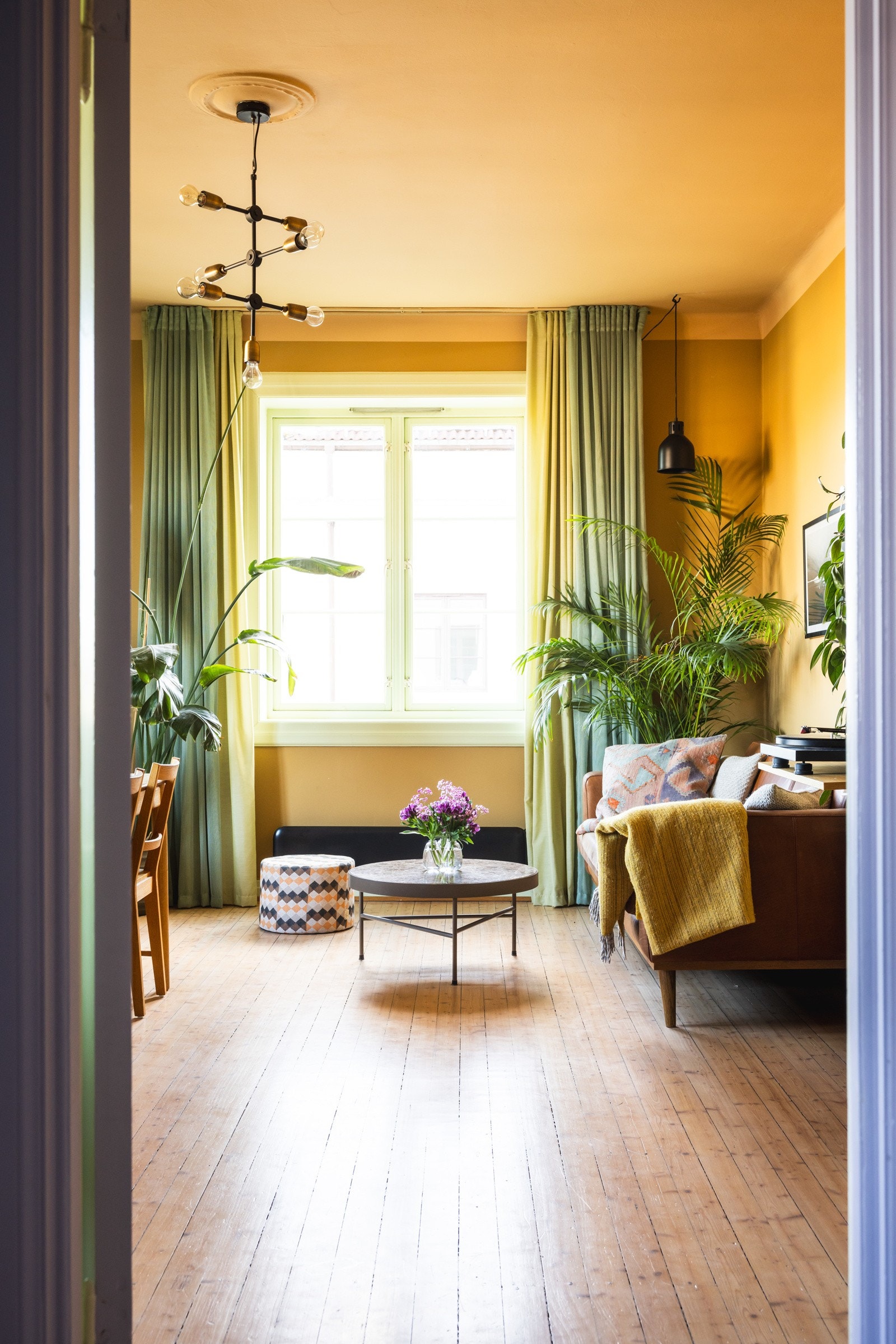 Originale tregulv, rosett i himling. Galleribilde