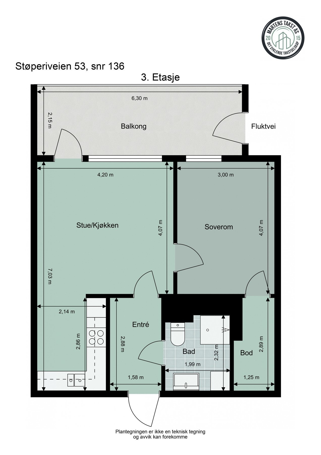 Plantegning 3. etasje. Galleribilde