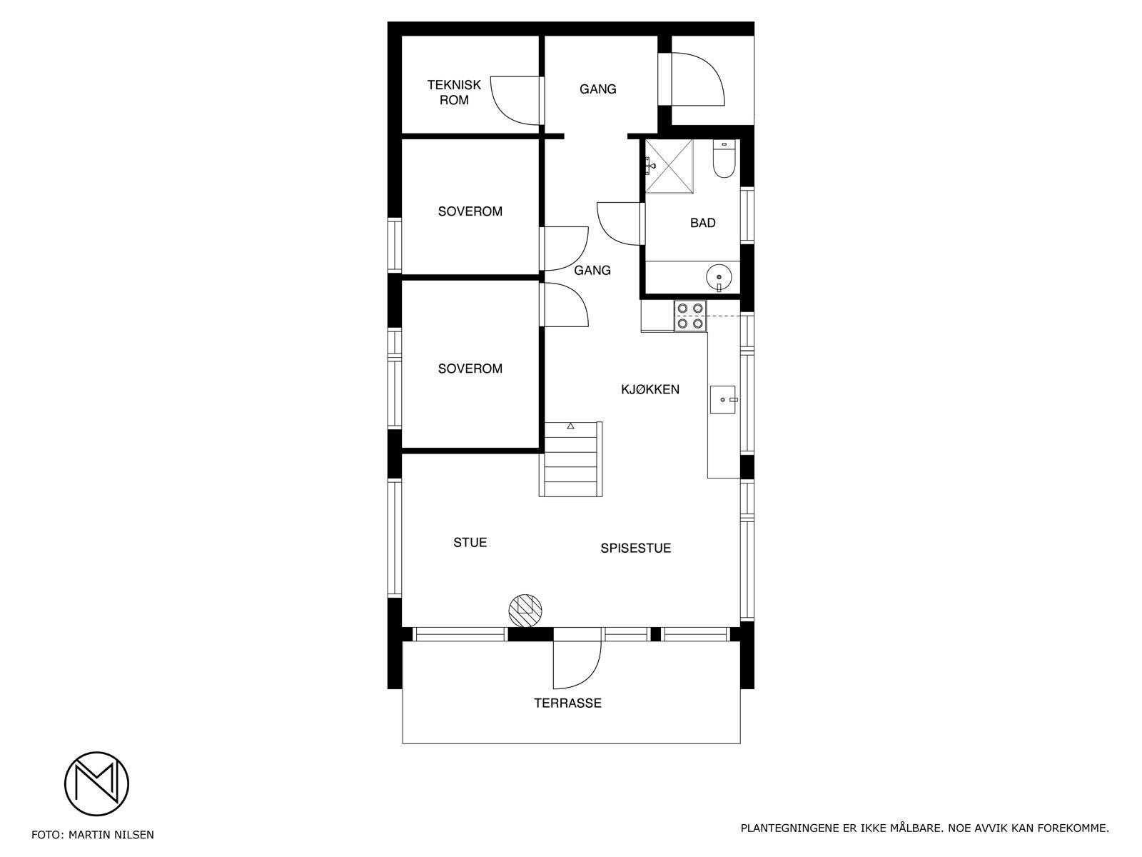 Plantegning 1. etasje Galleribilde