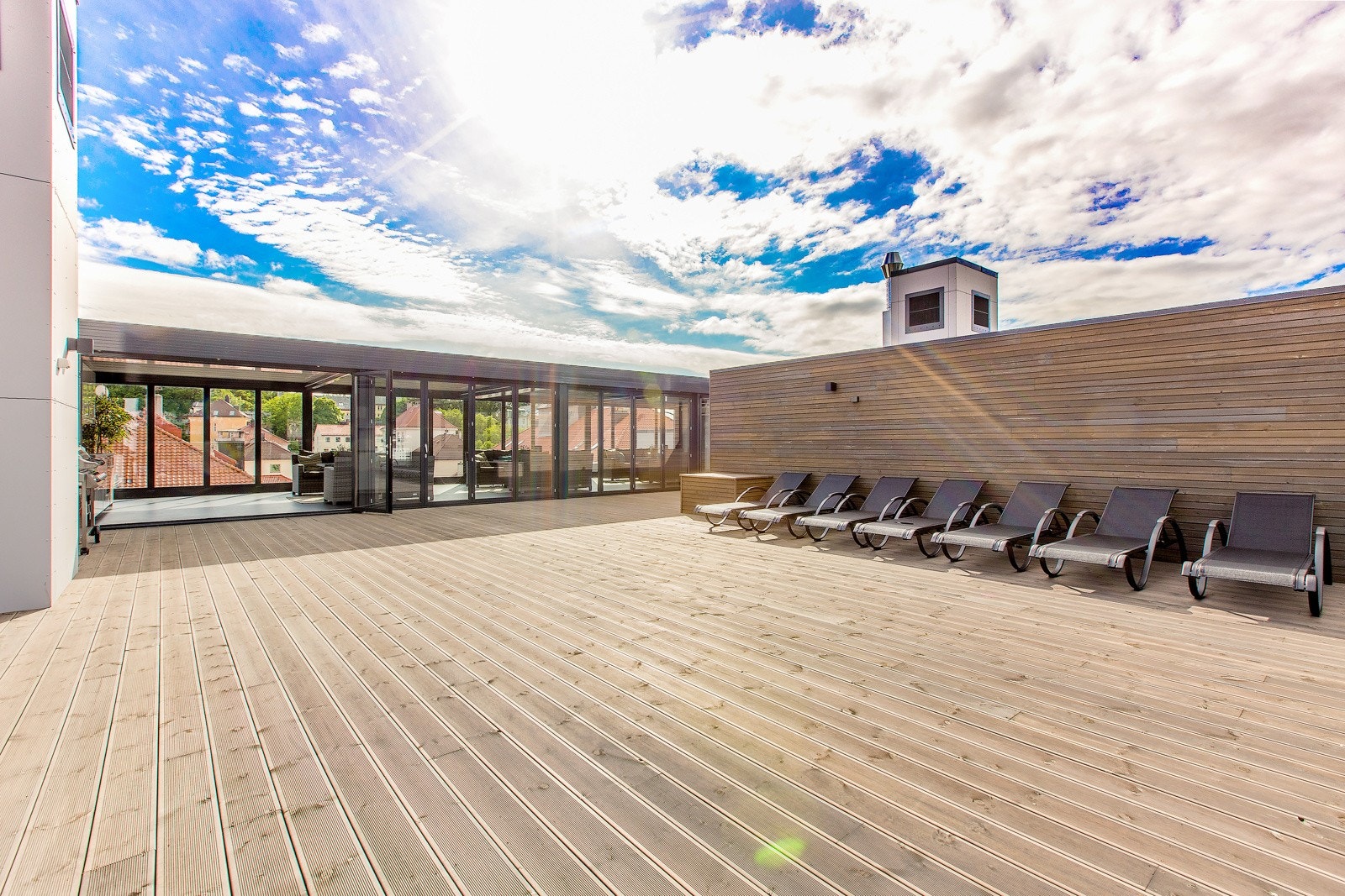 Felles takterrasse i 10. etg. vil være forbeholdt de seksjoner med adgangskort Galleribilde